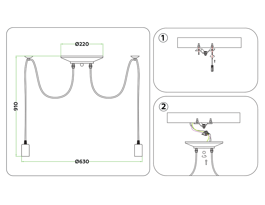 TR8177/6 WH белый E27*6 max 40W D630*910